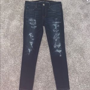 American Eagle super stretch ripped jeans